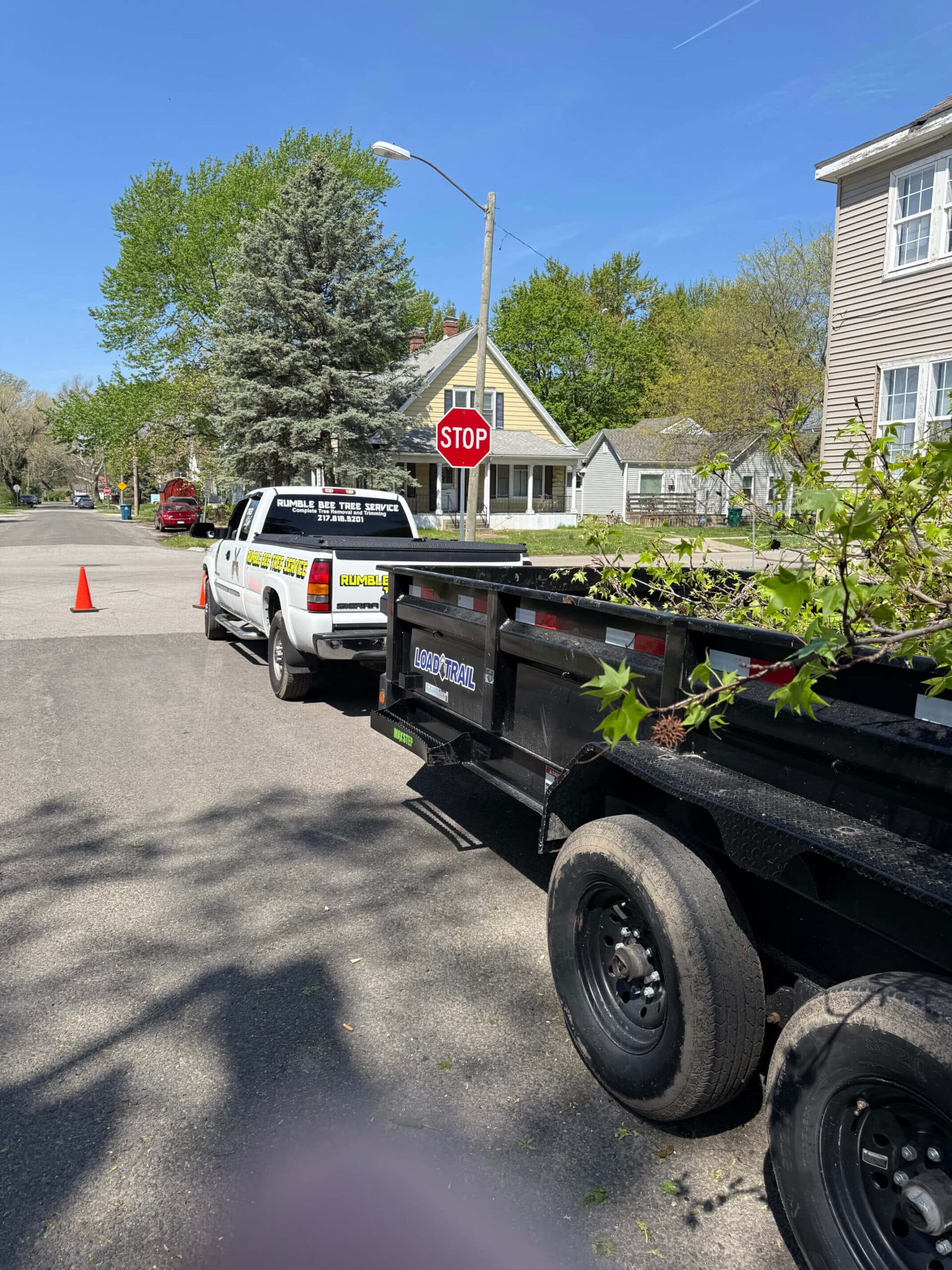 Rumble Bee Tree Service hauling away debris